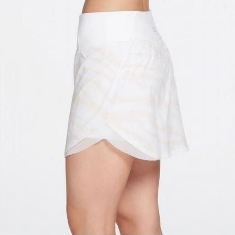 Calia Athletic Skort Small White Ivory Tulip Hem Size M Golf Tennis Pickleball